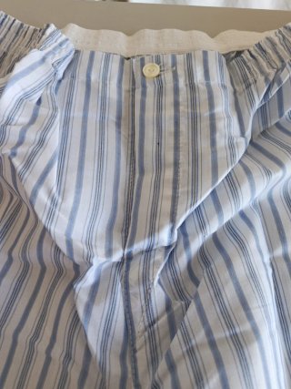 Pijama hombre rayas azul/blanco XL