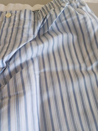 Pijama hombre rayas azul/blanco XL