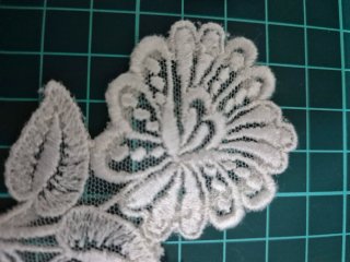 Encaje floral blanco vintage