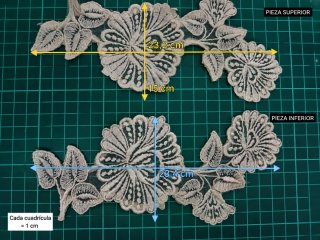 Encaje floral blanco vintage