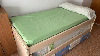 Cama nido 90cm x 190cm de madera con colchones