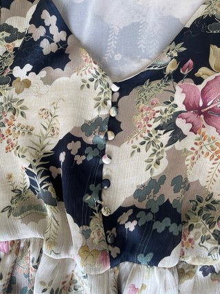 Vestito fantasia floreale stile giapponese