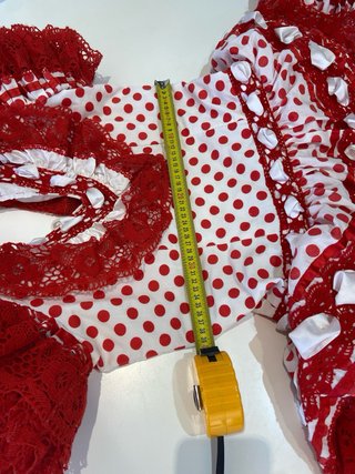 103. Traje Flamenco Sevillanas Rojo Lunares