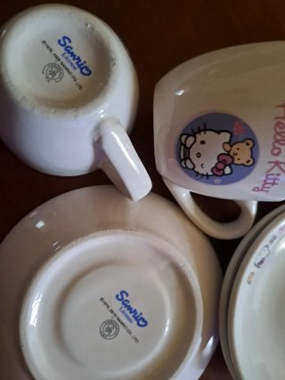 Set 4 Tazzine Hello Kitty Porcellana