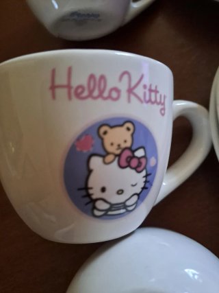 Set 4 Tazzine Hello Kitty Porcellana