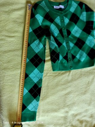 Conjunto Zara Argyle Verde y Negro