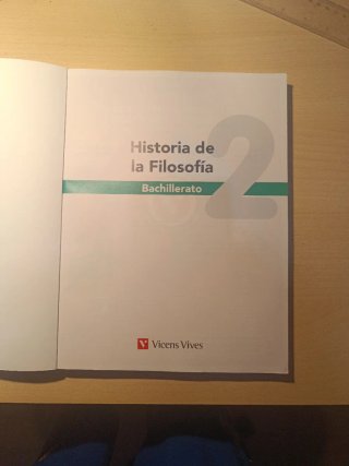 Historia de la filosofía, 2 Bachillerato