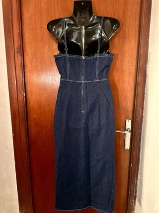 Vestido largo vaquero ajustado