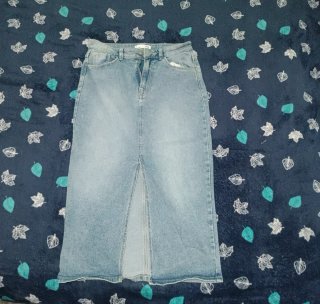 Gonna midi jeans chiari
