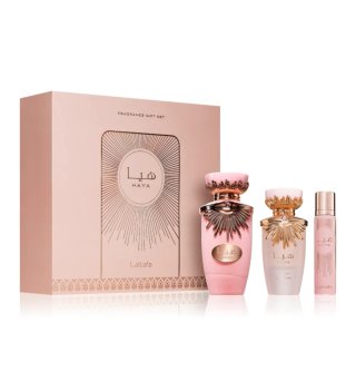 Set Haya Perfume Rosa y Dorado