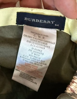 Gorra Burberry niño verde 5-8 años