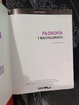 Filosofía 1º Bachillerato. Libro del estudiante...