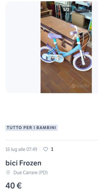 Bici Frozen 14 pollici