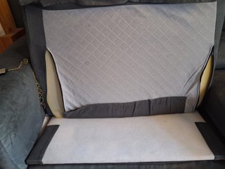Divano 3 posti grigio tessuto