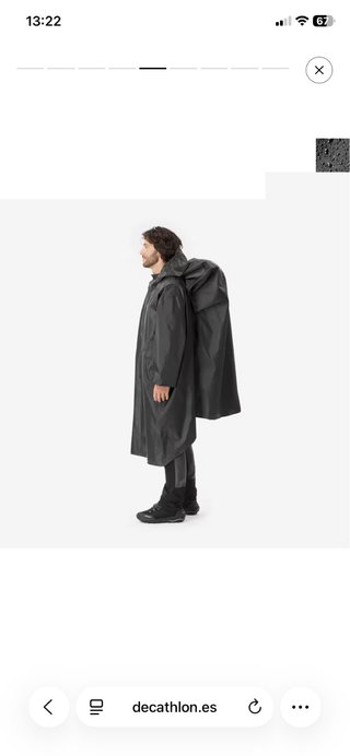 Poncho impermeable montaña y trekking 60L