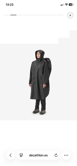 Poncho impermeable montaña y trekking 60L