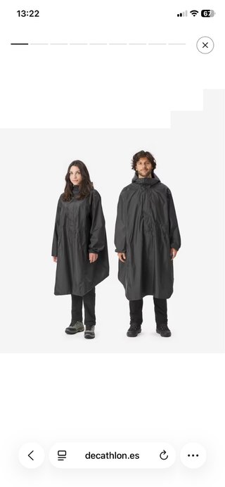 Poncho impermeable montaña y trekking 60L