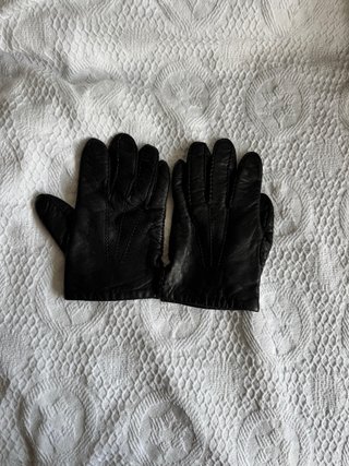 Guantes de cuero negros para el frío