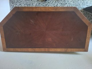 Mesa auxiliar madera maciza con cajón