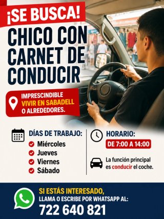 Busco ayudante para mercadillo