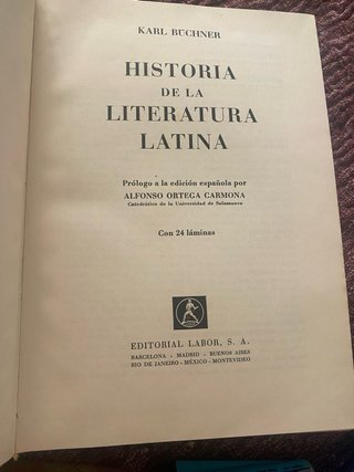 Büchner./ Historia de la literatura latina