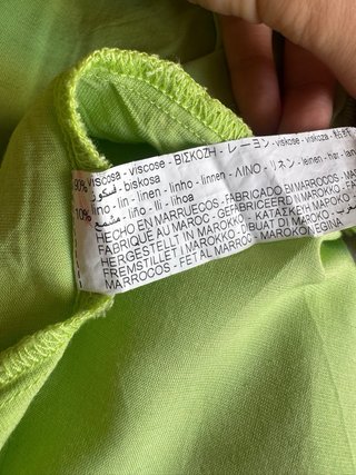 Bershka Top Verde Hombros Descubiertos