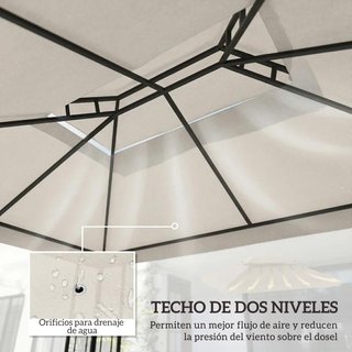 Techo Recambio Cenador 4x3 Doble Techo Crema