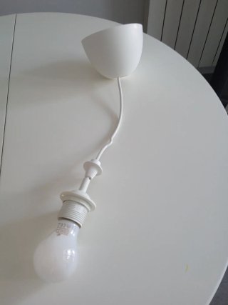 Lámpara colgante de color  blanco