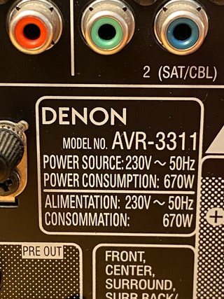 Receptor Denon AVR-3311 Negro