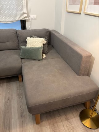 Sofá Chaise Longue Gris Westwing