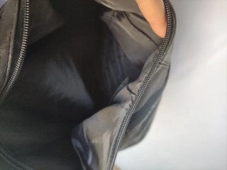 Bolso bandolera cuero negro