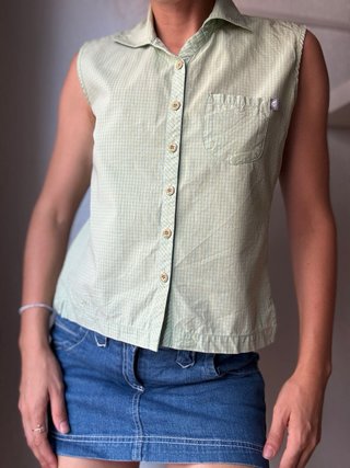 Camisa sin mangas Nike ACG cuadros verde