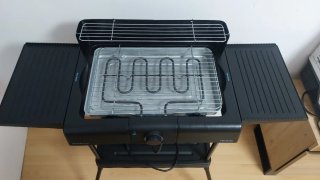 Barbacoa Eléctrica Cecotec Negra, 2400W