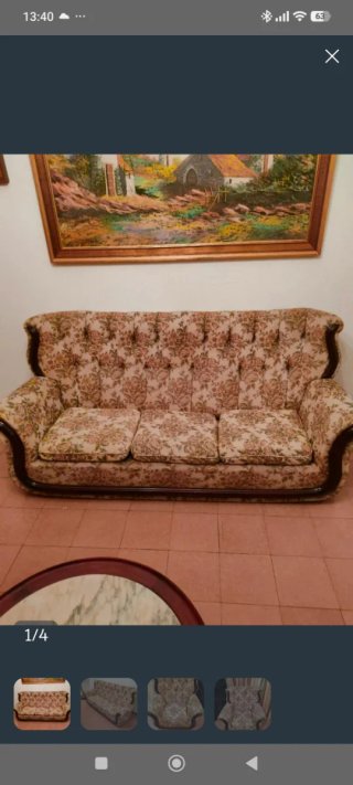 Butacón 15E cada uno Sofá 20E