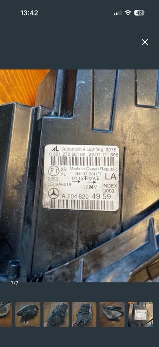 Faro delantero izquierdo mercedes clase c 220 w204