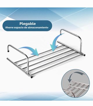 Tendedero Plegable INOX Extensible 42-73cm