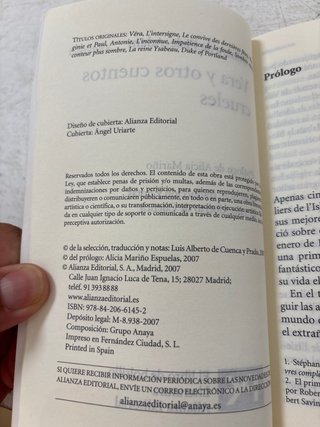 Vera y otros cuentos crueles