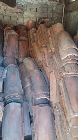 Tejas de barro antiguas
