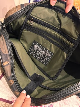 Borsa Diesel camouflage marrone e nera