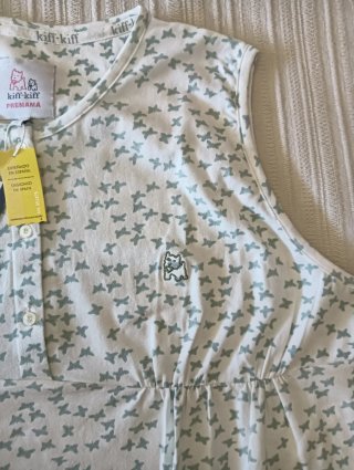 Camisón Maternidad Kiff-Kiff Blanco Mariposas