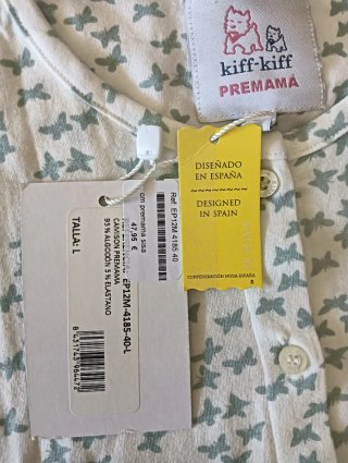 Camisón Maternidad Kiff-Kiff Blanco Mariposas