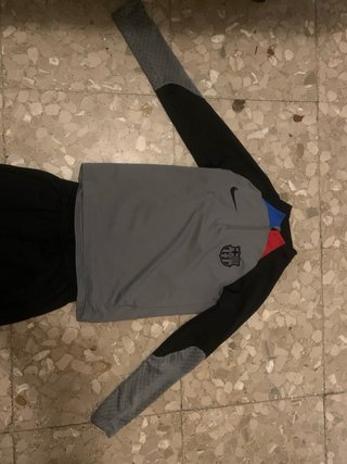 Chándal FC Barcelona Nike Gris y Negro