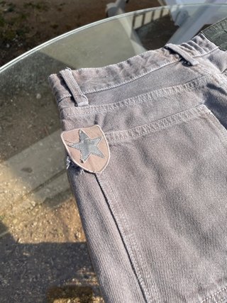 Jeans Bershka baggy grigio doubleknee