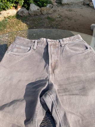Jeans Bershka baggy grigio doubleknee