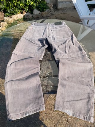 Jeans Bershka baggy grigio doubleknee