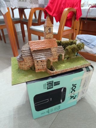 Maqueta Iglesia Ladrillo Arcilla Hecha Mano