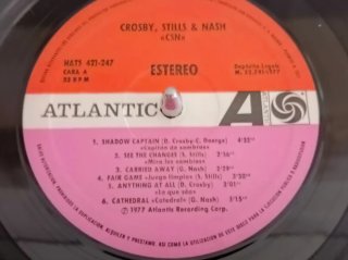 Disco Vinilo Crosby, Stills & Nash CSN 1977 LP