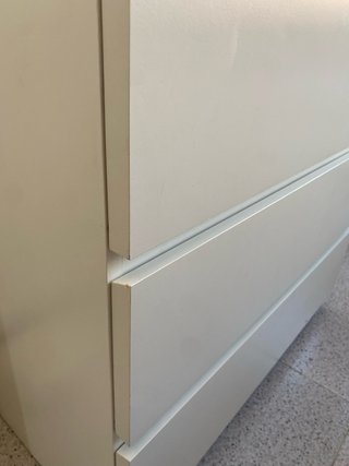 Cómoda IKEA MALM Blanca Cristal Templado