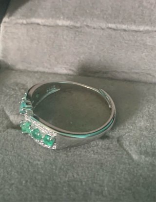 Anillo Plata Esmeraldas Naturales