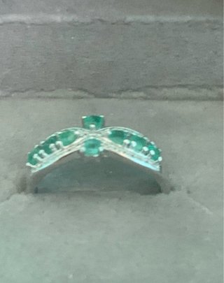 Anillo Plata Esmeraldas Naturales